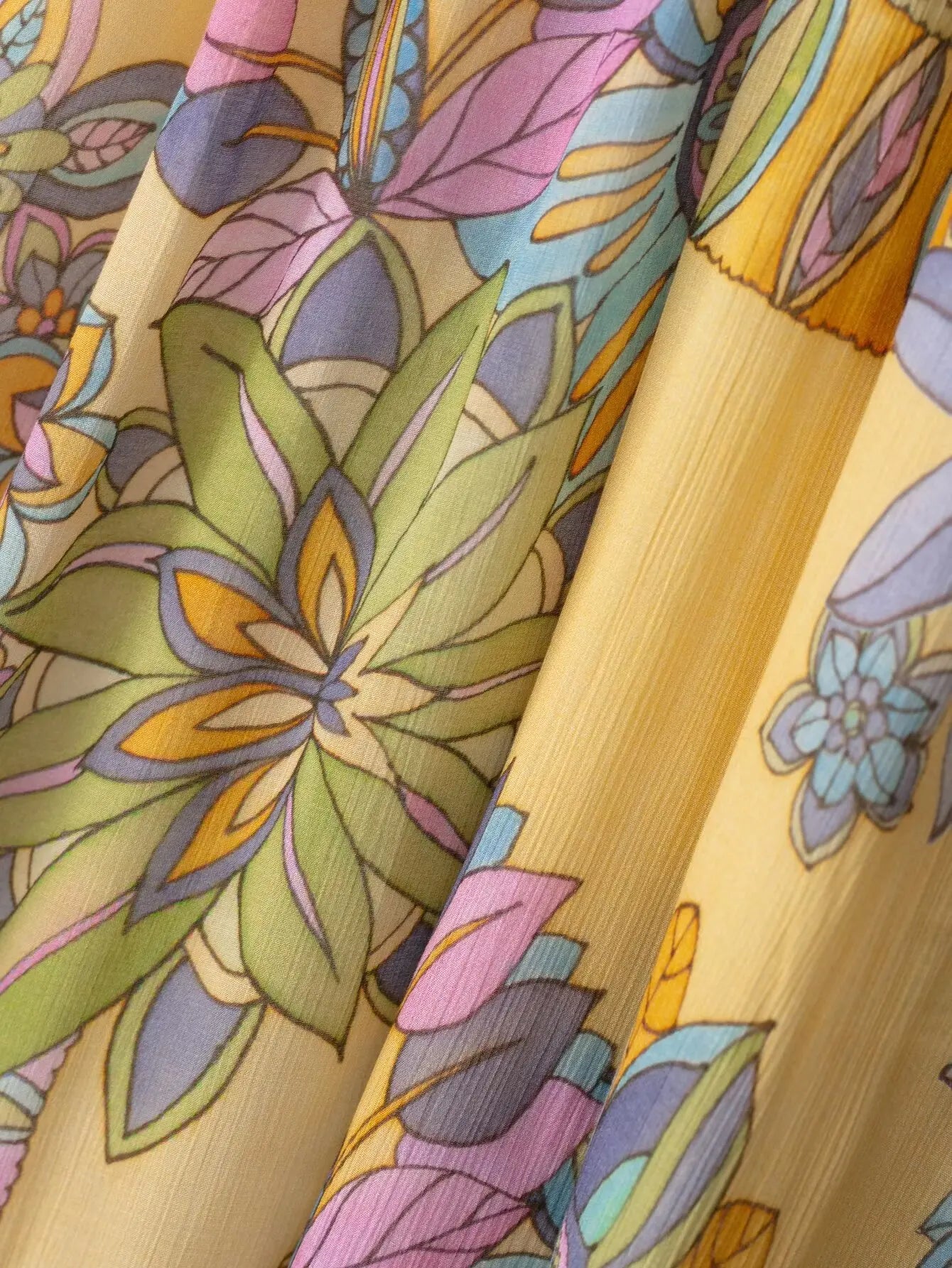 Yellow Floral Maxi Dress
