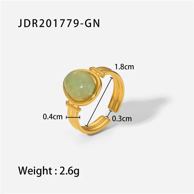 Boho Gemstone Statement Ring Set
