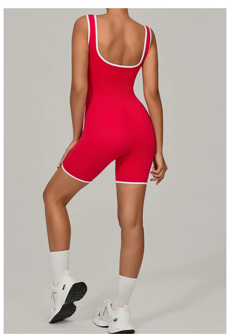 Square Neck Active Romper