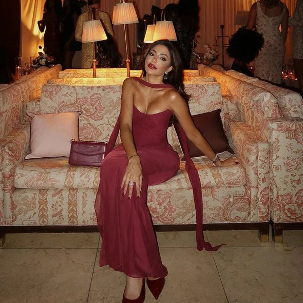 Strapless Bodycon Maxi Dress