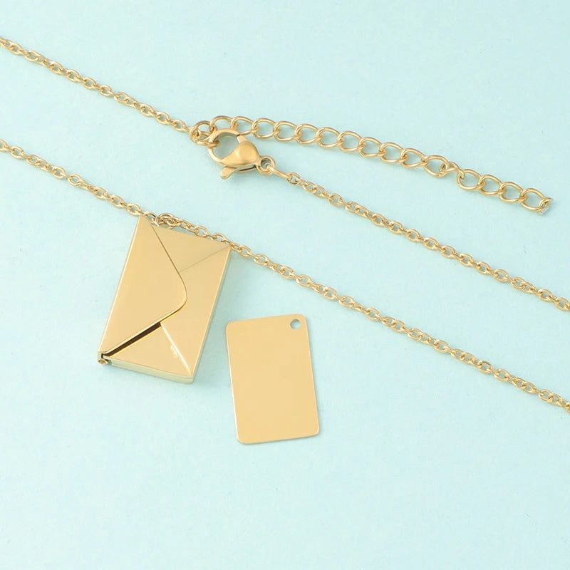 Love Letter Envelope Pendant Necklace