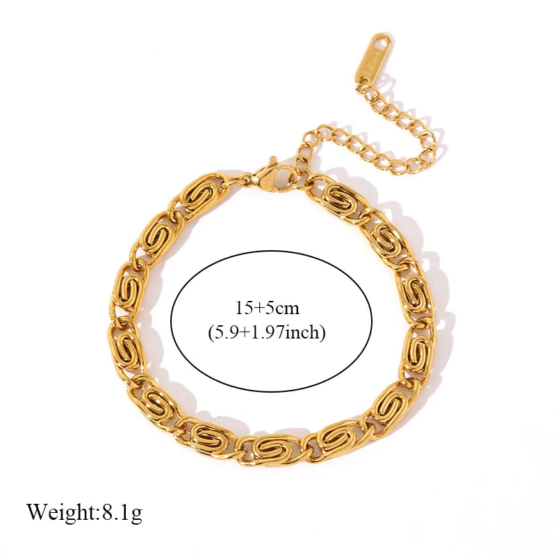 Bold Link Chain Necklace & Bracelet Set