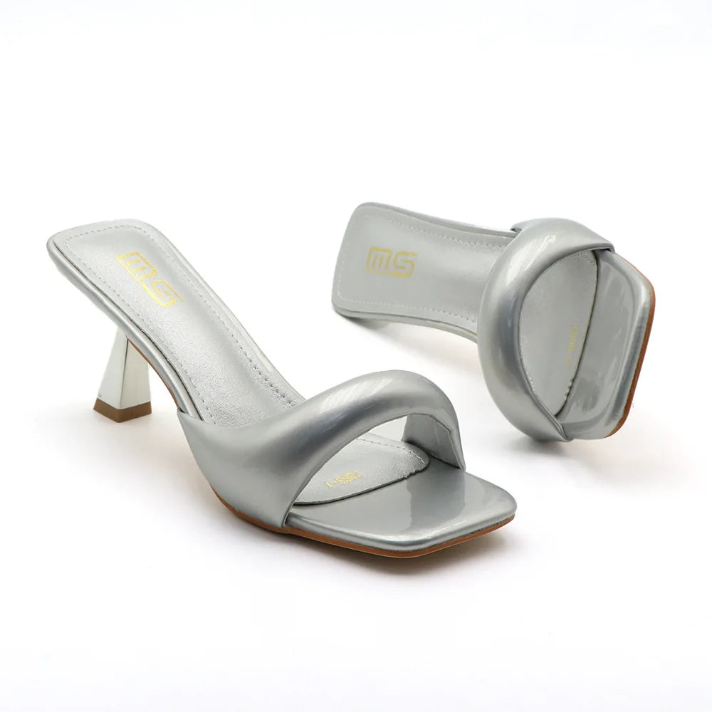 Square Toe Slip-On Heels