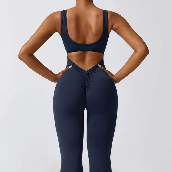 Flare Leg Active Jumpsuit