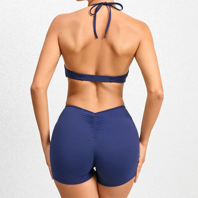 Backless Scrunch Gym Romper