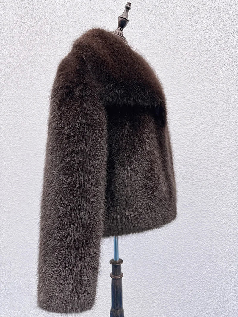 Espresso Luxe Fur Jacket