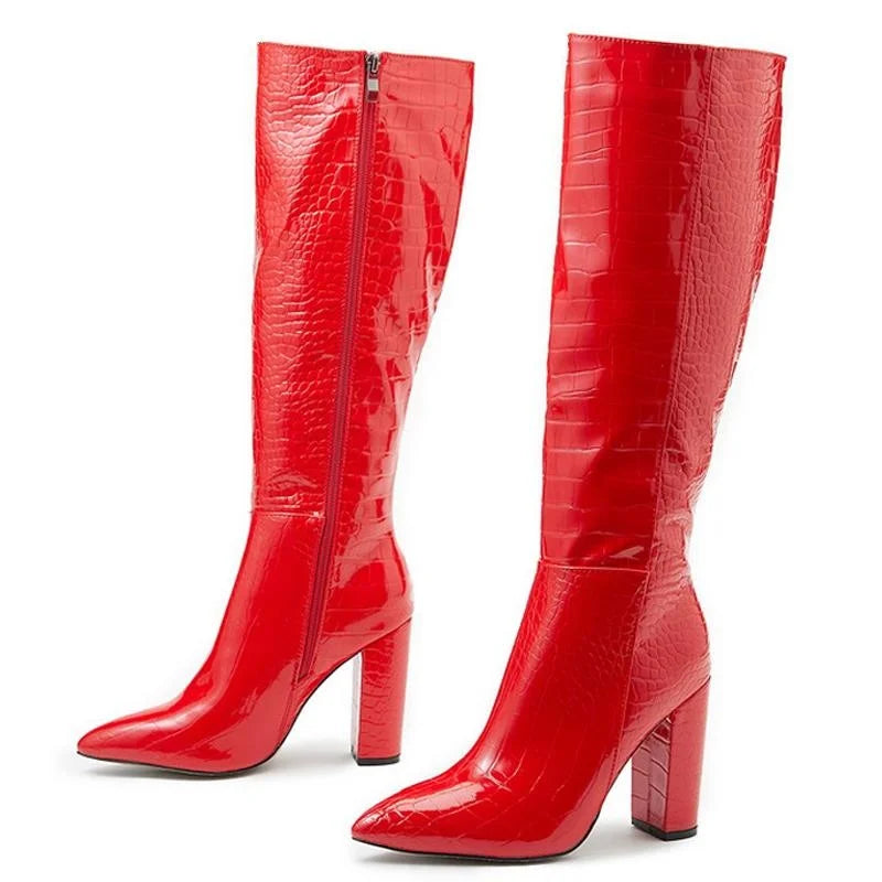 Pointed Toe High Heel Sock Boot