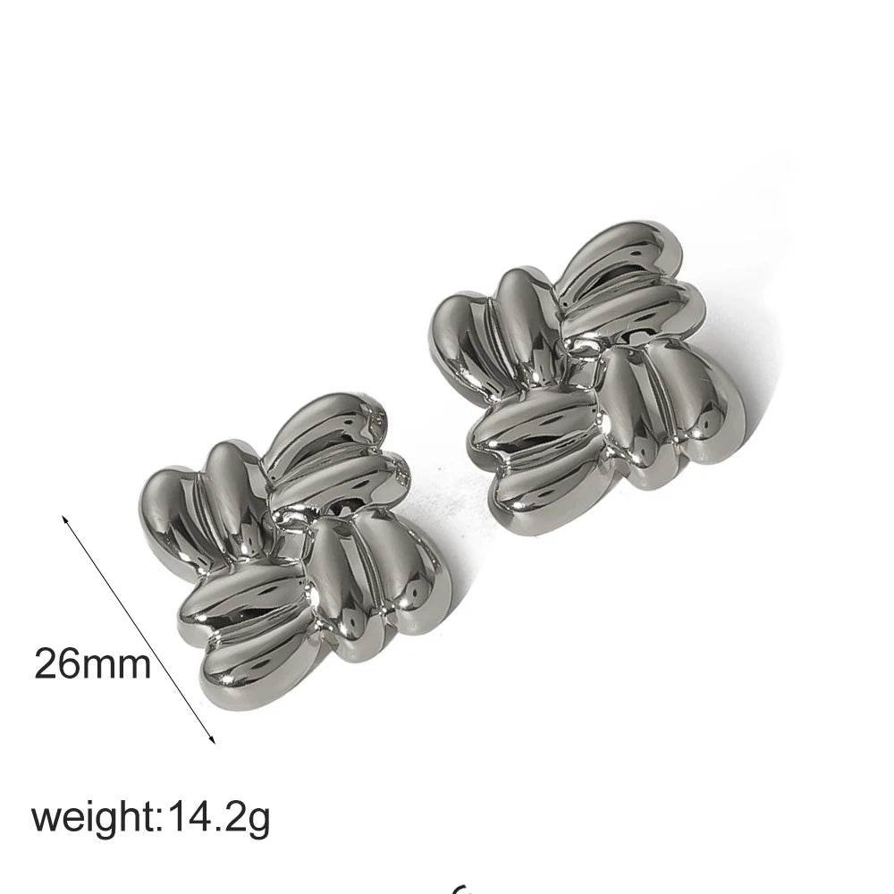 Retro Sculpted Statement Earrings