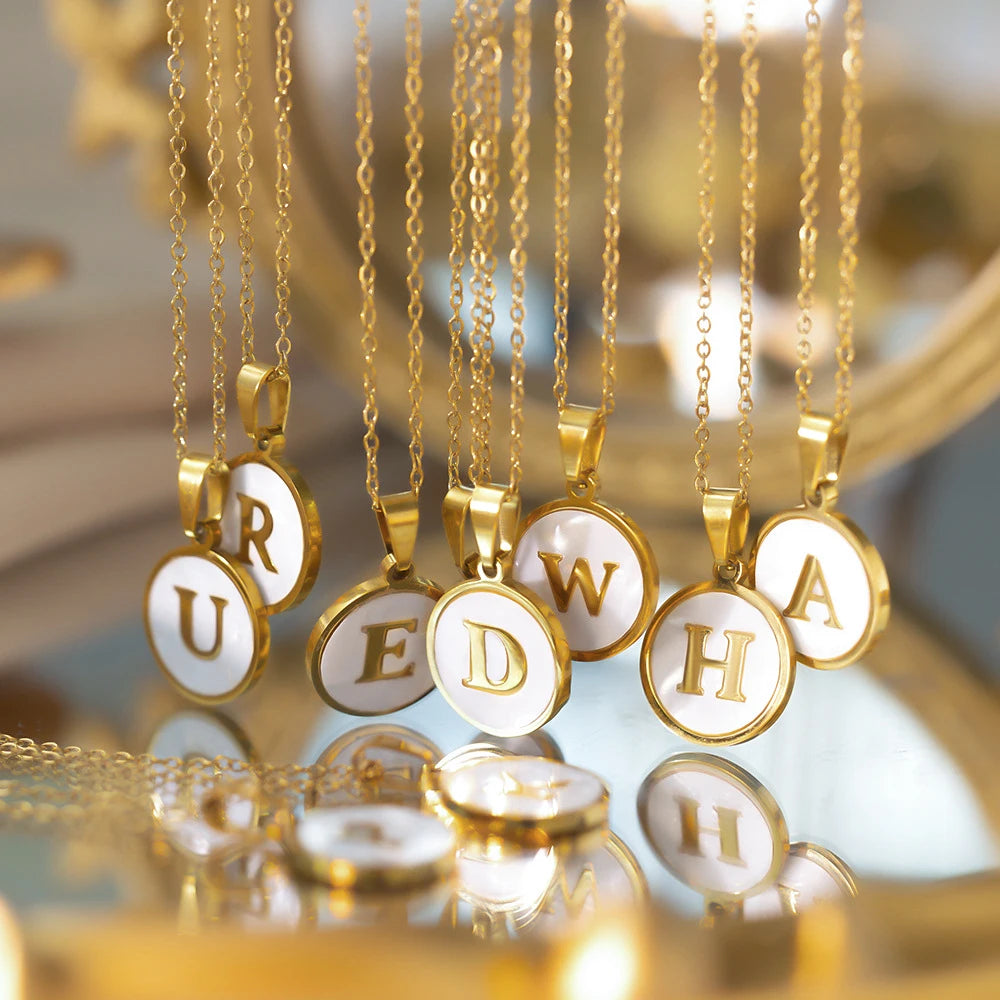 Gold Initial Pendant Necklace