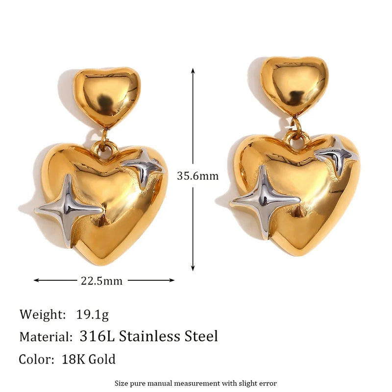 Heart Star Earrings