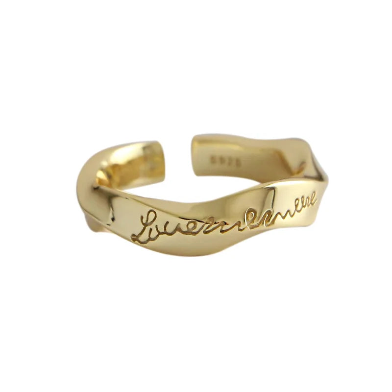 Molten Twist Adjustable Ring