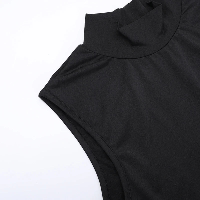 Midnight Allure Lace-Up Dress
