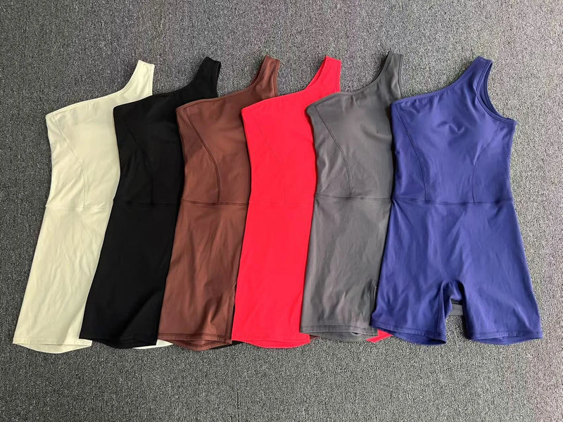 One-Shoulder Active Romper