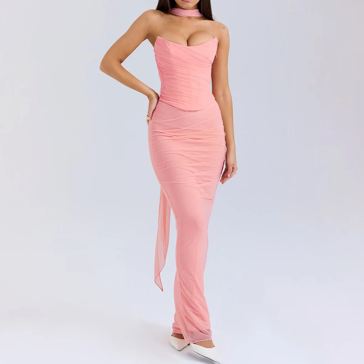 Strapless Bodycon Maxi Dress