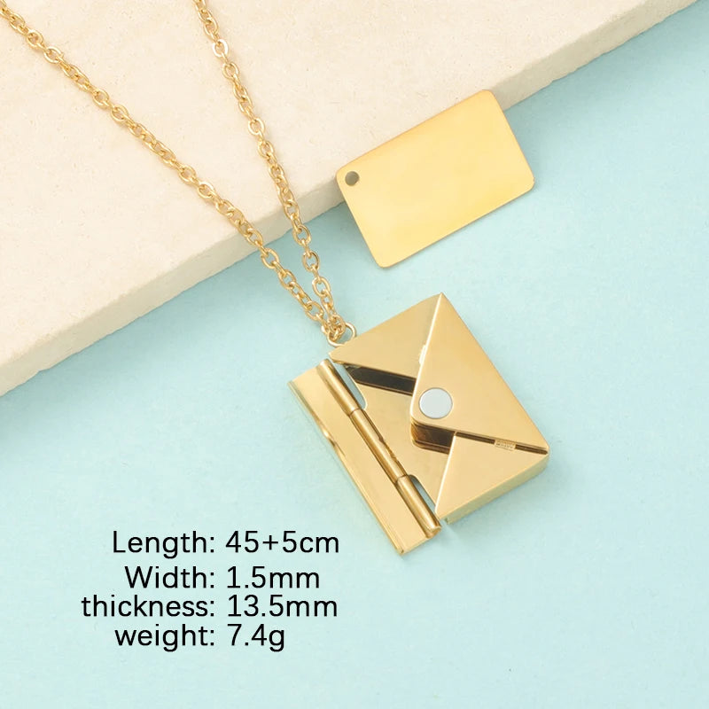 Love Letter Envelope Pendant Necklace