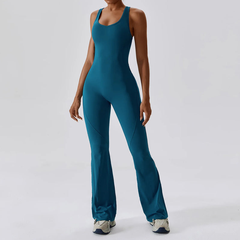Open-Back Flare Jumpsuit