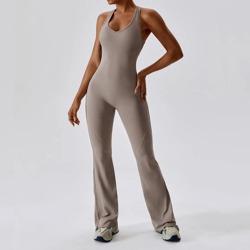 Open-Back Flare Jumpsuit