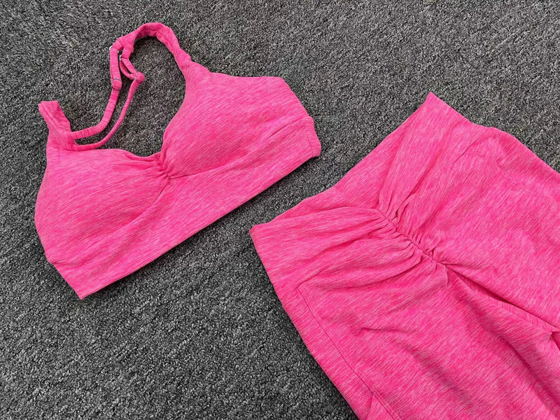Halter Bra & Pocket Leggings Workout Set
