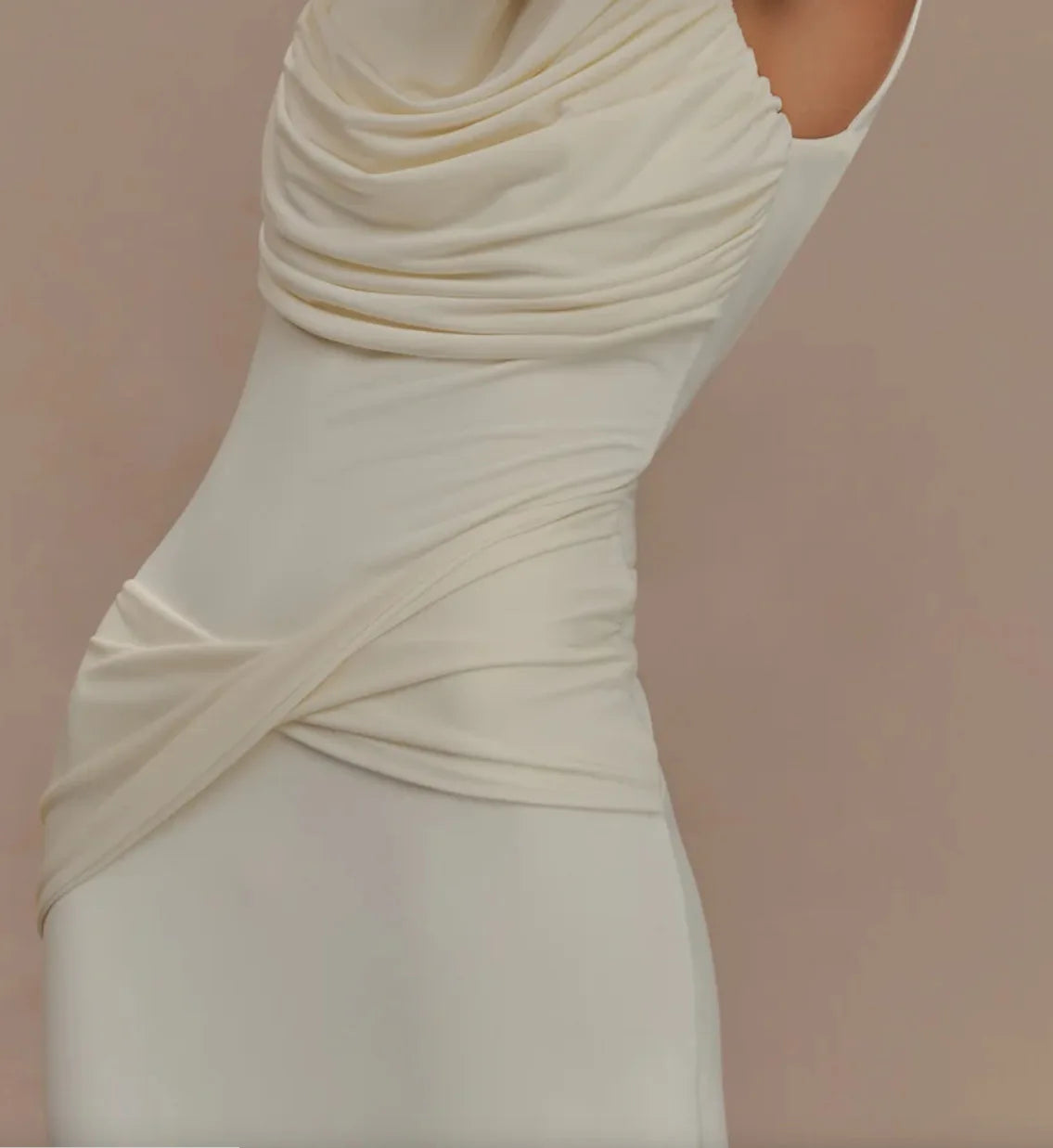 Ruched Sleeveless Maxi Dress