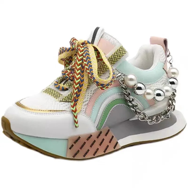 Multi-Color Statement Sneakers
