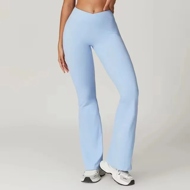 V-Waist Flare Pants