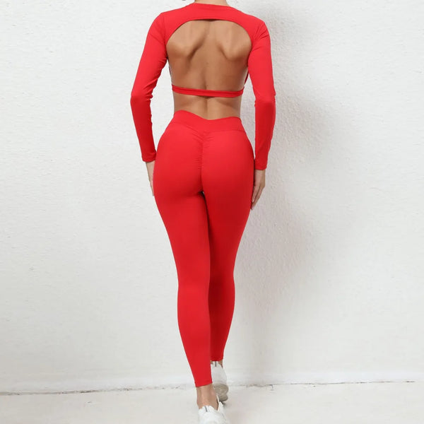 PRIME V-Cut Leggings - Red