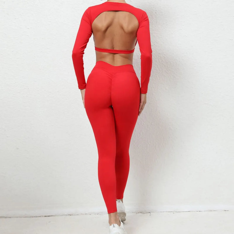 PRIME V-Cut Leggings - Red