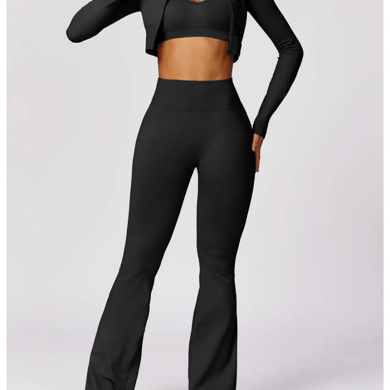 TRACK Flare Leggings - Black