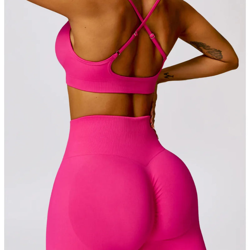 TRACK Flare Leggings - Hot Pink