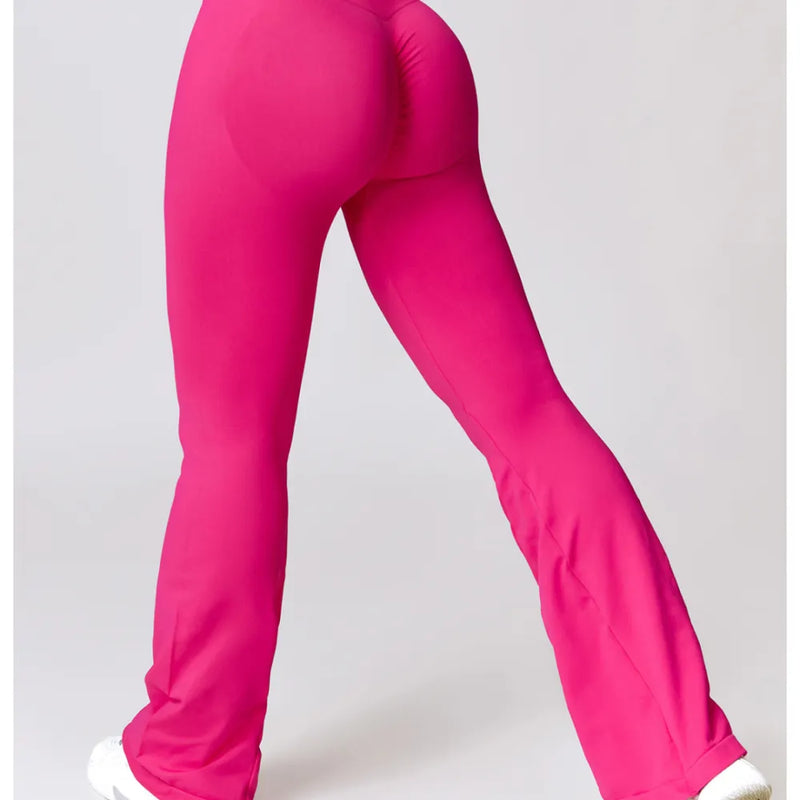 TRACK Flare Leggings - Hot Pink