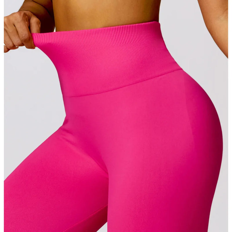 TRACK Flare Leggings - Hot Pink