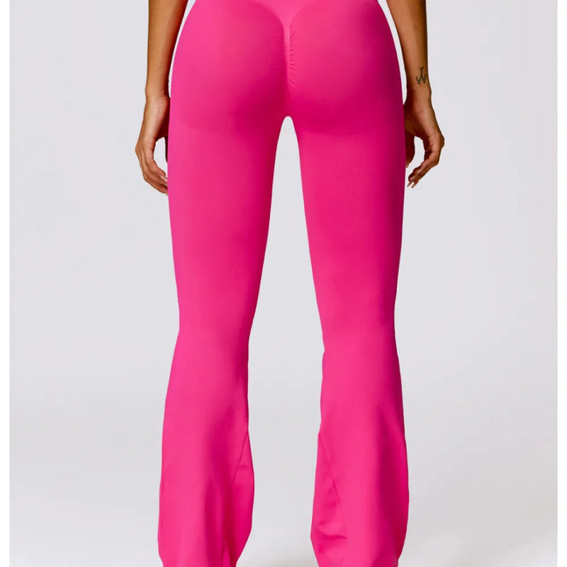 TRACK Flare Leggings - Hot Pink