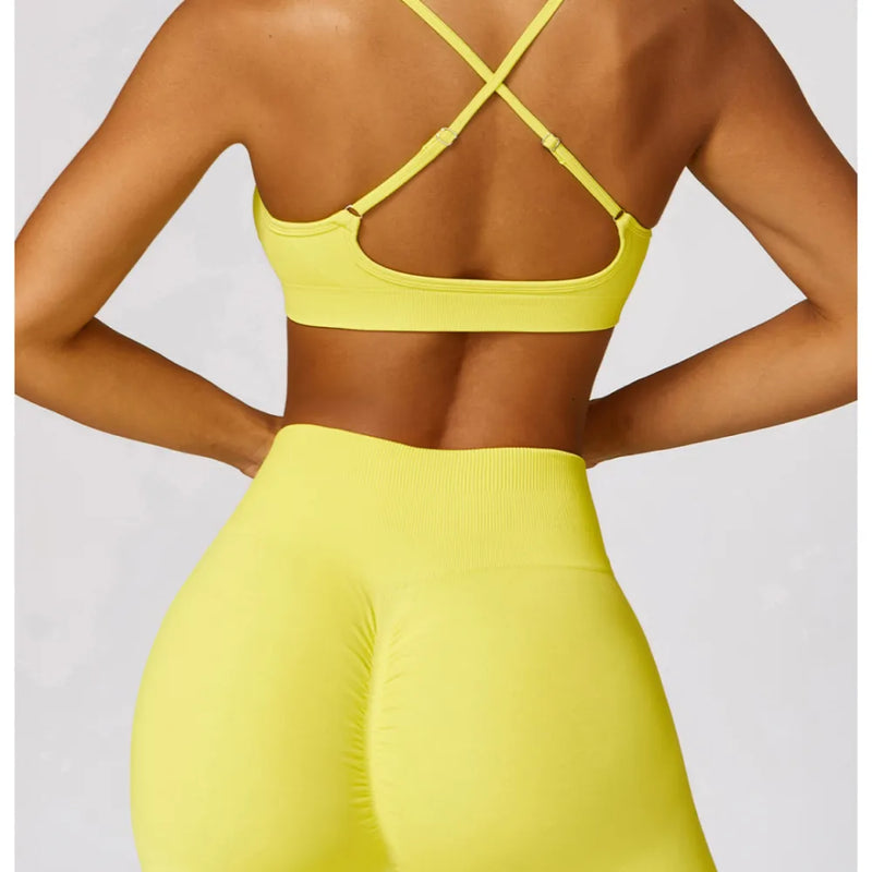 TRACK Flare Leggings - Lemon